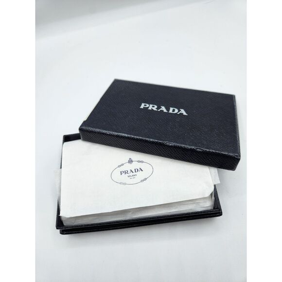 PRADA Saffiano Metal Zip Around Key Holder - Peonia - Picture 2 of 10